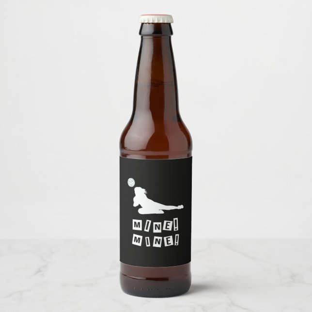 Étiquette Pour Bouteilles De Bière Joueur de volley-ball | Mine de volleyball (Devant)
