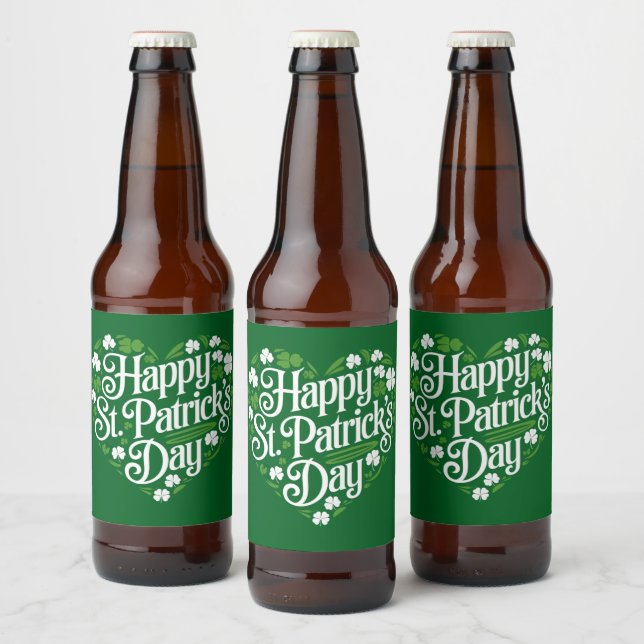 Étiquette Pour Bouteilles De Bière Joyeuse Saint-Patrick  (Bouteilles)