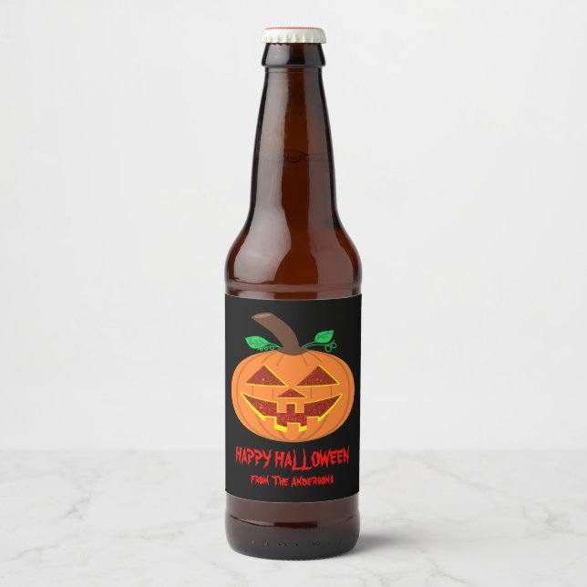 Étiquette Pour Bouteilles De Bière Joyeux ensemble de Étiquette de bouteille de bière (Devant)
