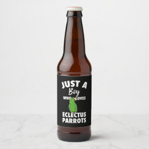 Étiquette Pour Bouteilles De Bière Juste Une Fille Qui Aime Le Parrot Eclectus