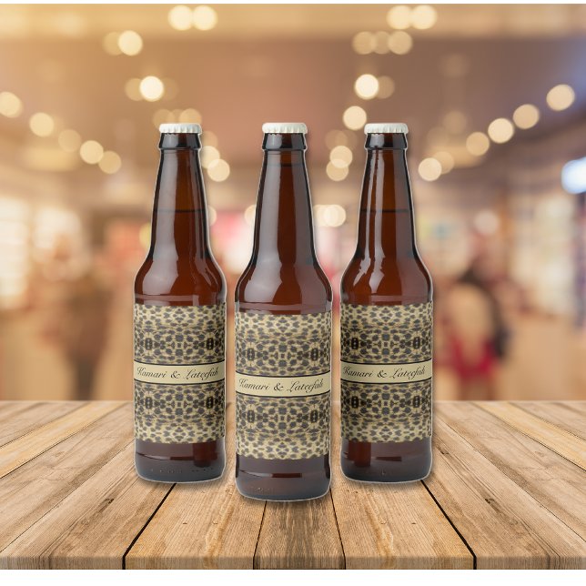 Étiquette Pour Bouteilles De Bière KaleidoCheetah, coutume (Créateur téléchargé)