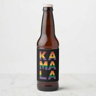 Étiquette Pour Bouteilles De Bière Kamala Harris 2024 Drapeau Arc-en-ciel Fierté Gay
