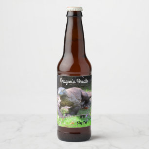 Étiquette Pour Bouteilles De Bière Komodo Dragon : Vin du Dragon / Étiquette de la bi