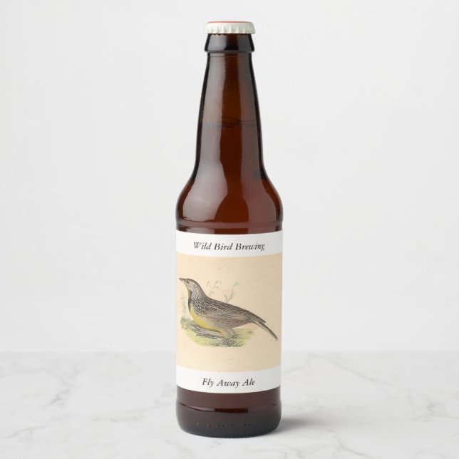 Étiquette Pour Bouteilles De Bière La larve de l'Est (Stourne ella magna) NY Birds (Devant)