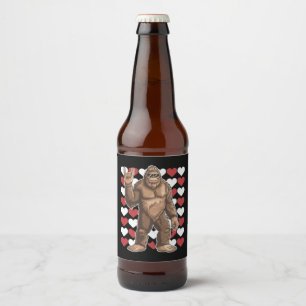 Étiquette Pour Bouteilles De Bière La Saint-Valentin Bigfoot Cœurs Drôles d'amour Sas
