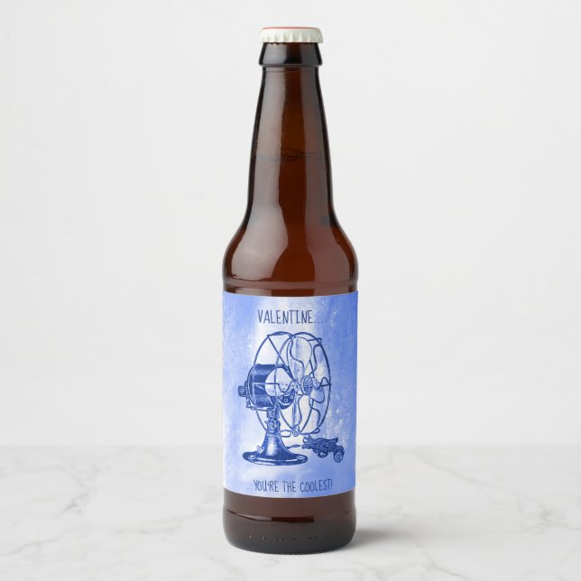 Étiquette Pour Bouteilles De Bière La Saint-Valentin la plus cool (Devant)