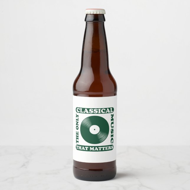 Étiquette Pour Bouteilles De Bière La Seule Musique Classique (Devant)