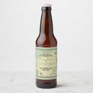 Étiquette Pour Bouteilles De Bière La sirène déchire l'étiquette de bière de mét
