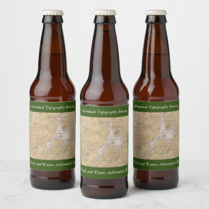 Étiquette Pour Bouteilles De Bière Lac Cranberry, Wanakena, région de la rivière Oswe