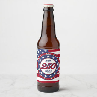 Étiquette Pour Bouteilles De Bière L'anniversaire des 250 ans de l'Amérique avec le d