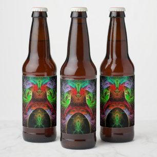 Étiquette Pour Bouteilles De Bière L'art Abstrait du Carnaval