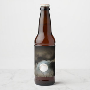 Étiquette Pour Bouteilles De Bière L'art céleste de la lune d'hiver