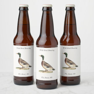 Étiquette Pour Bouteilles De Bière Le canard colvert ou sauvage (Anas platyrhynchos)