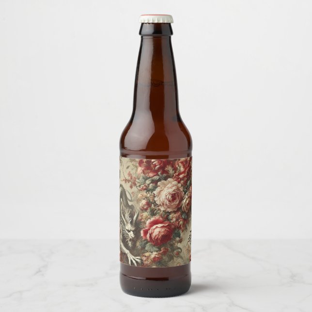 Étiquette Pour Bouteilles De Bière Le Fourré Écarlate – Conception Mythique Gothique (Devant)
