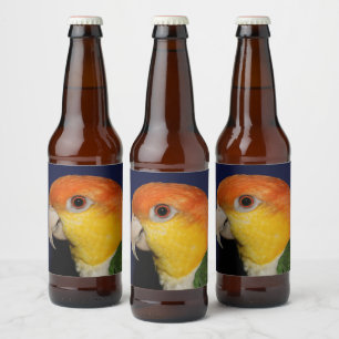 Étiquette Pour Bouteilles De Bière Le perroquet caïque coloré
