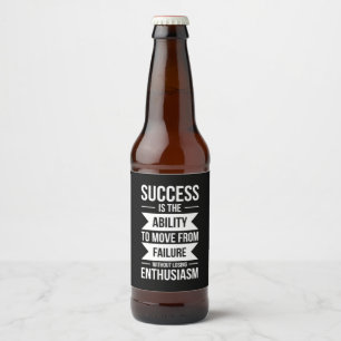 Étiquette Pour Bouteilles De Bière Le Succès Cadeau D'Anniversaire Est La Capacité De