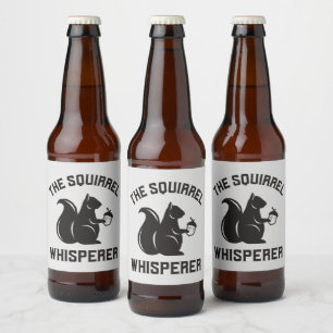 Étiquette Pour Bouteilles De Bière Le Whisperer d'écureuil   Écureuil