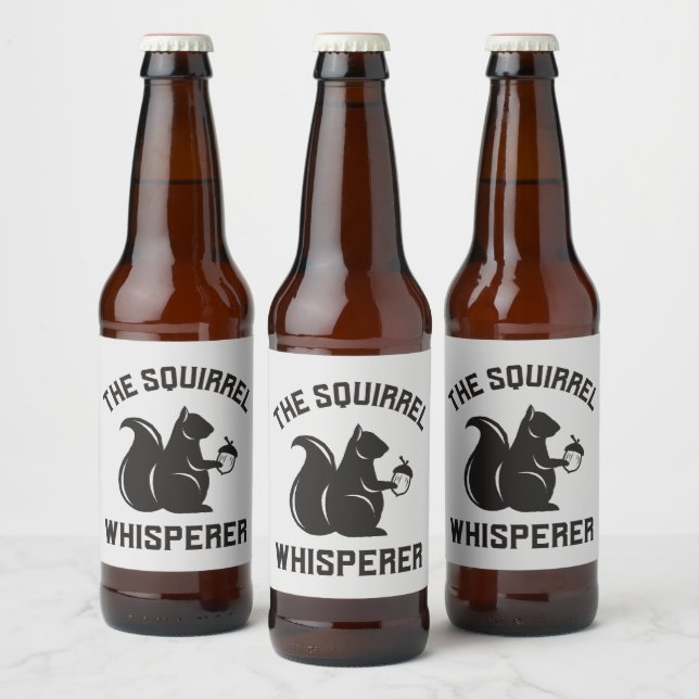 Étiquette Pour Bouteilles De Bière Le Whisperer d'écureuil | Écureuil (Bouteilles)