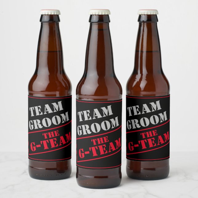 Étiquette Pour Bouteilles De Bière L'équipe G-Team (Bouteilles)