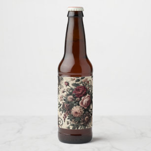 Étiquette Pour Bouteilles De Bière Les Jardins Suspendus de l'Arcanique – Floral goth