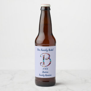 Étiquette Pour Bouteilles De Bière Lettre de style de Cravate de la Réunion familiale