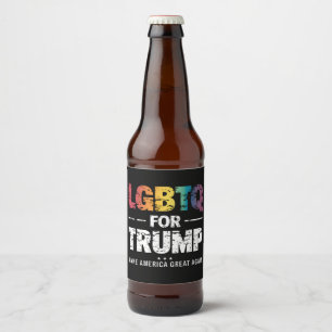 ÉTIQUETTE POUR BOUTEILLES DE BIÈRE LGBTQ POUR TRUMP GAY LESBIAN POUR TRUMP 2024