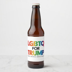 ÉTIQUETTE POUR BOUTEILLES DE BIÈRE LGBTQ POUR TRUMP GAY LESBIENNE POUR TRUMP 2024