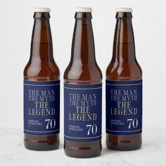 Étiquette Pour Bouteilles De Bière L'Homme La Légende Le Mythe 70e Anniversaire