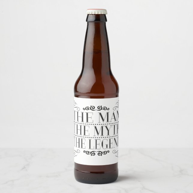 Étiquette Pour Bouteilles De Bière L'Homme Le Mythe La Légende (Devant)