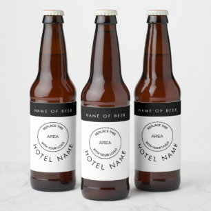 Étiquette Pour Bouteilles De Bière Logo Personnalisé Nom De L'Hôtel Toute Couleur