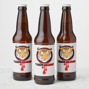 Étiquette Pour Bouteilles De Bière Logo Sang de Tigre
