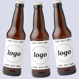 Étiquette Pour Bouteilles De Bière Logo Simple Avec Texte Professionnel Promotionnel