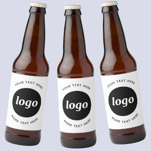 Étiquette Pour Bouteilles De Bière Logo Simple Avec Texte Professionnel Promotionnel