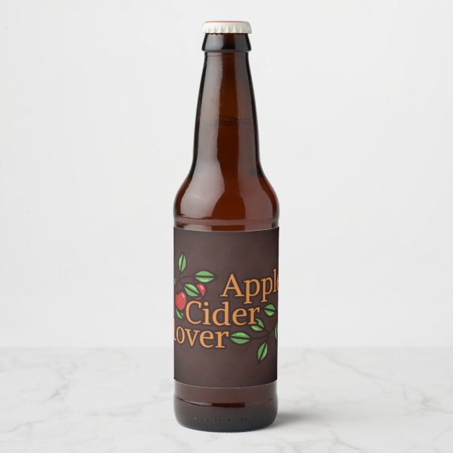 Étiquette Pour Bouteilles De Bière Lover de cidre de pomme (Devant)