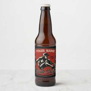 Étiquette Pour Bouteilles De Bière Magasin de skate personnalisé Grab Trick Skateboar