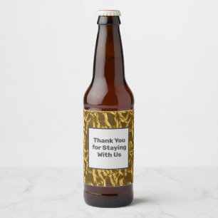 Étiquette Pour Bouteilles De Bière Maison de vacances Merci Guest Gold Silver Bienven