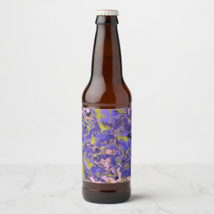 Étiquette Pour Bouteilles De Bière Marbre Radioactif