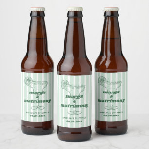 Étiquette Pour Bouteilles De Bière Marges & Mariage Retro Fête des mariées Bacheloret