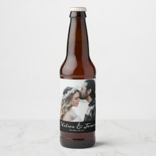 Étiquette Pour Bouteilles De Bière Mariage de calligraphie personnalisée