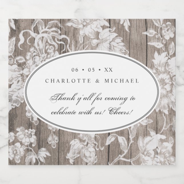 Étiquette Pour Bouteilles De Bière Mariage de l'Ouest du pays merci (Étiquettes simples)