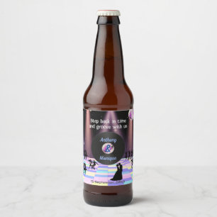 Étiquette Pour Bouteilles De Bière Mariage Disco personnalisable
