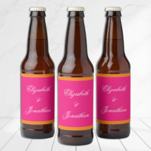 Étiquette Pour Bouteilles De Bière Mariage minimaliste mélange et assorti Lever de so