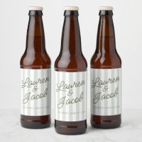 Mariage Moderne Minimaliste Bandes Vertes