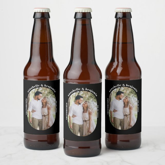 Étiquette Pour Bouteilles De Bière Mariage photo moderne (Bouteilles)