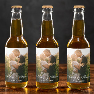 Étiquette Pour Bouteilles De Bière Mariage photo personnalisé