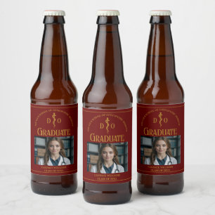 Étiquette Pour Bouteilles De Bière Maroon Osteopathic Médicale School Graduation Part