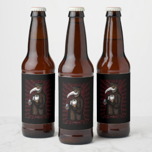 Étiquette Pour Bouteilles De Bière Médecin de la peste avec du papier toilette