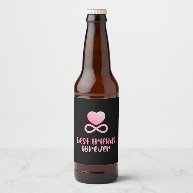 Étiquette Pour Bouteilles De Bière Meilleure amitié pour tous (Devant)