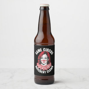 Étiquette Pour Bouteilles De Bière Même Cirque Clown différent Anti Kamala 2024