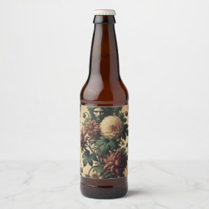 Étiquette Pour Bouteilles De Bière Menace Ethéale - Design botanique gothique